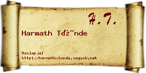 Harmath Tünde névjegykártya