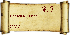 Harmath Tünde névjegykártya